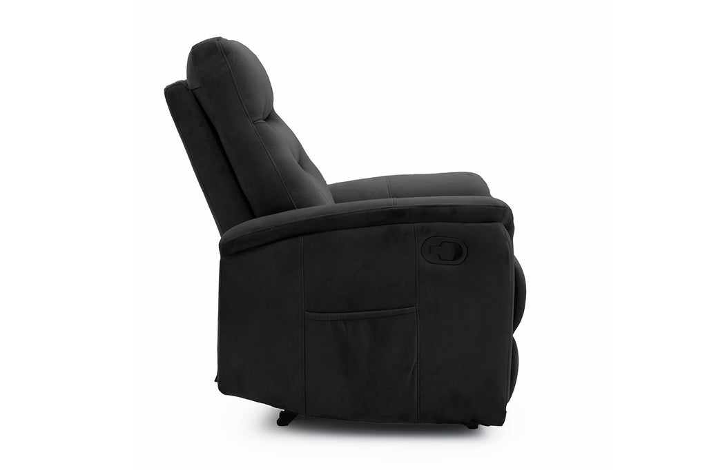 Relaxfauteuil 'Breda' stof zwart RS