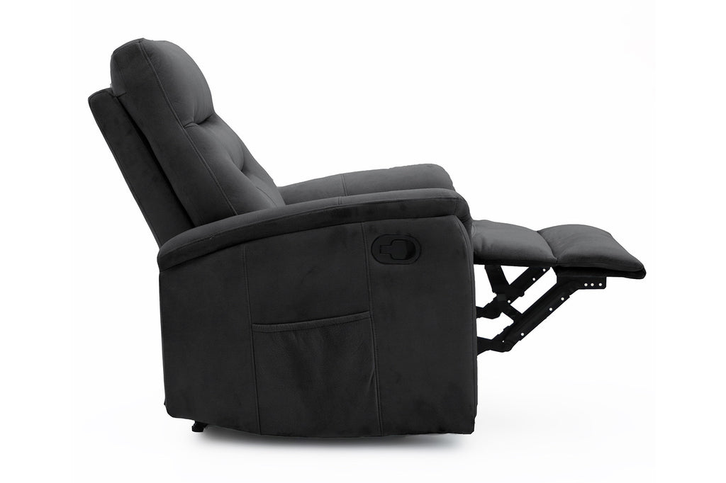 Relaxfauteuil 'Breda' stof zwart RS