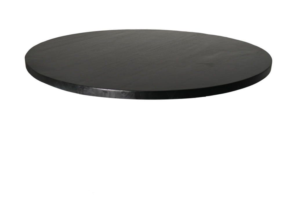 Rond tafelblad - ø120x3.8 - zwart - Mangohout
