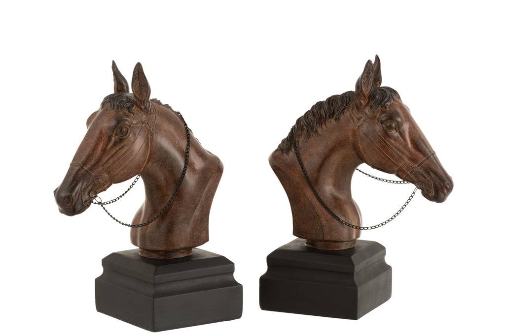 Boekensteun Paard Poly Bruin - J-LINE