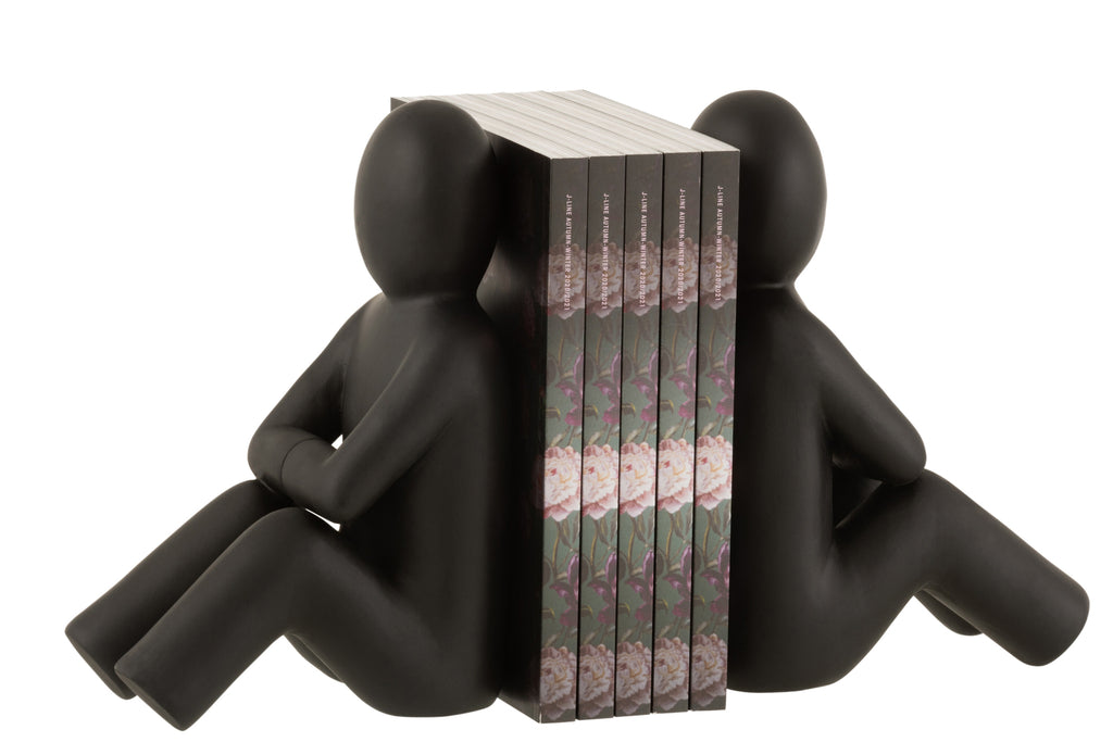 Boekensteun P'tit Maurice Poly Zwart - J-LINE