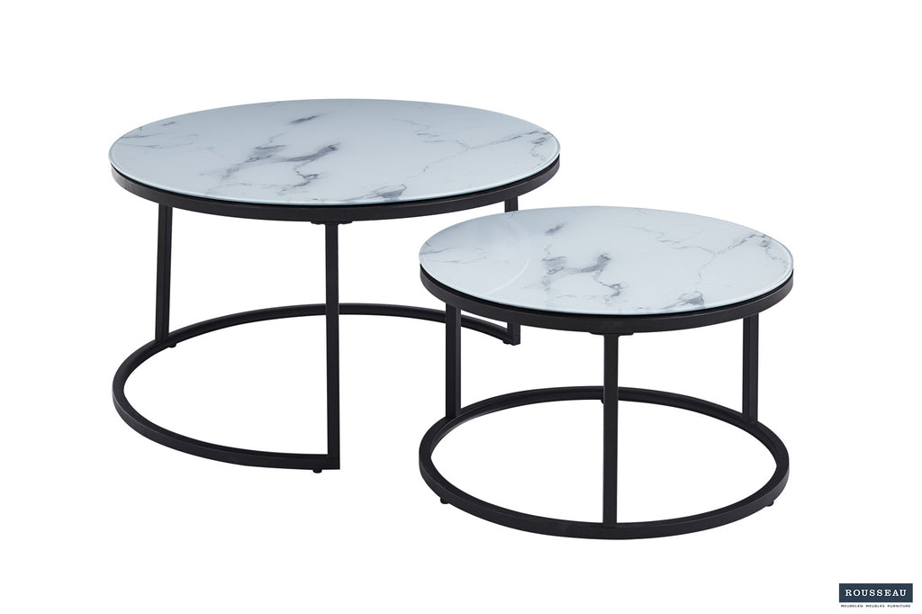 Salontafel 'Boston' decor marmer wit RS