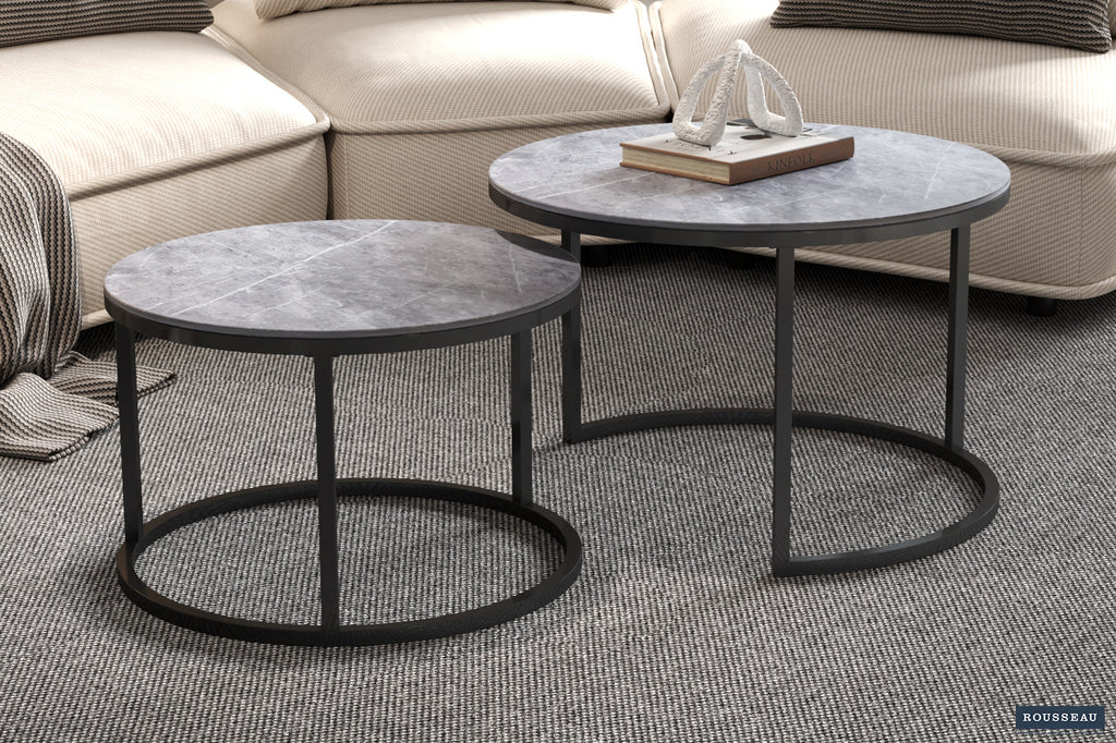 Salontafel 'Boston' decor marmer steengrijs RS