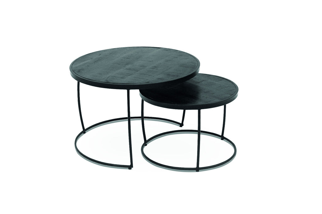 Salontafel 'Lars' S/2 Mango hout zwart RS