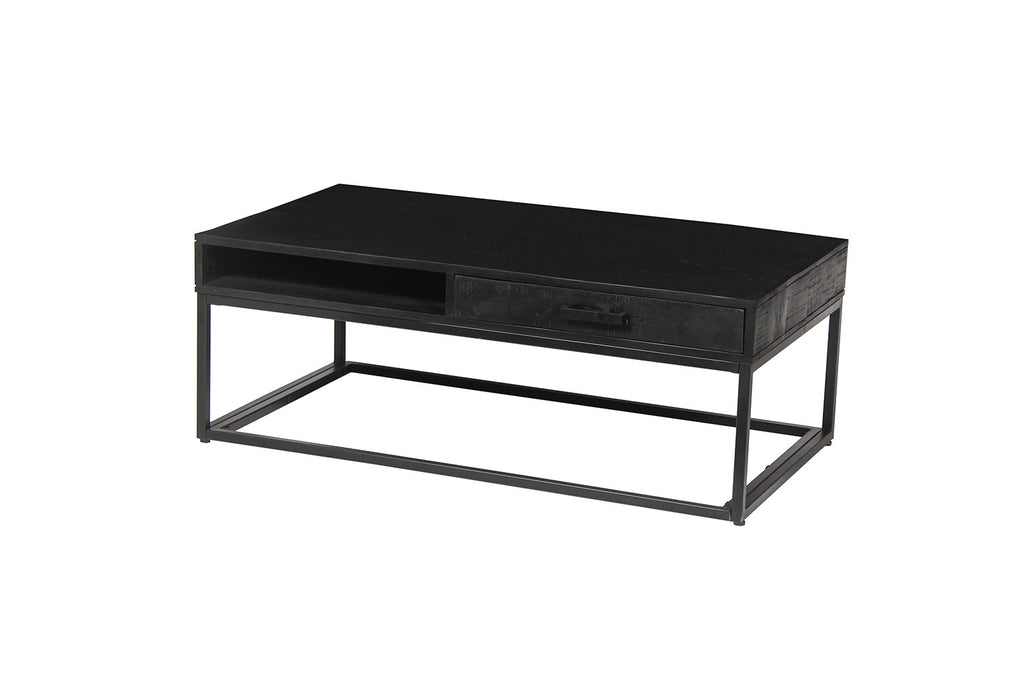 Salontafel Madeira met lade Mangohout zwart - RS