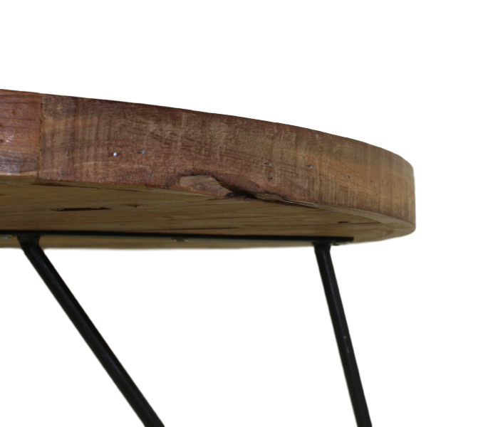 Salontafel met hairpin poten - ø60 cm - naturel wax - HSM