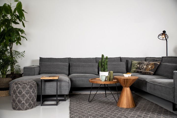 Salontafel met hairpin poten - ø60 cm - naturel wax - HSM