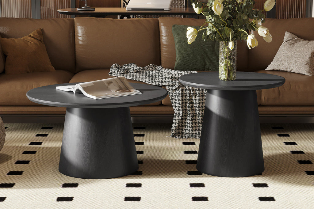 Salontafel 'Miklos' 80 cm rond donkerbruin - RS
