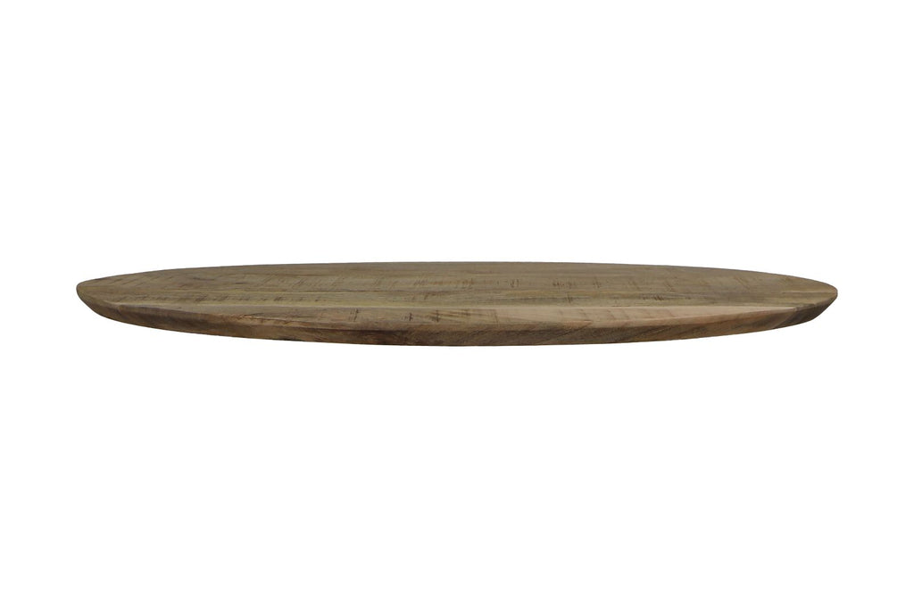 Salontafelblad Bern ovaal - 100x60x2,5 - Naturel - Zwitserse rand - Mangohout - HSM