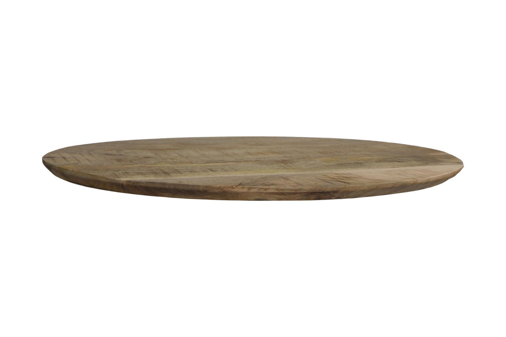Salontafelblad Bern ovaal - 100x60x2,5 - Naturel - Zwitserse rand - Mangohout - HSM