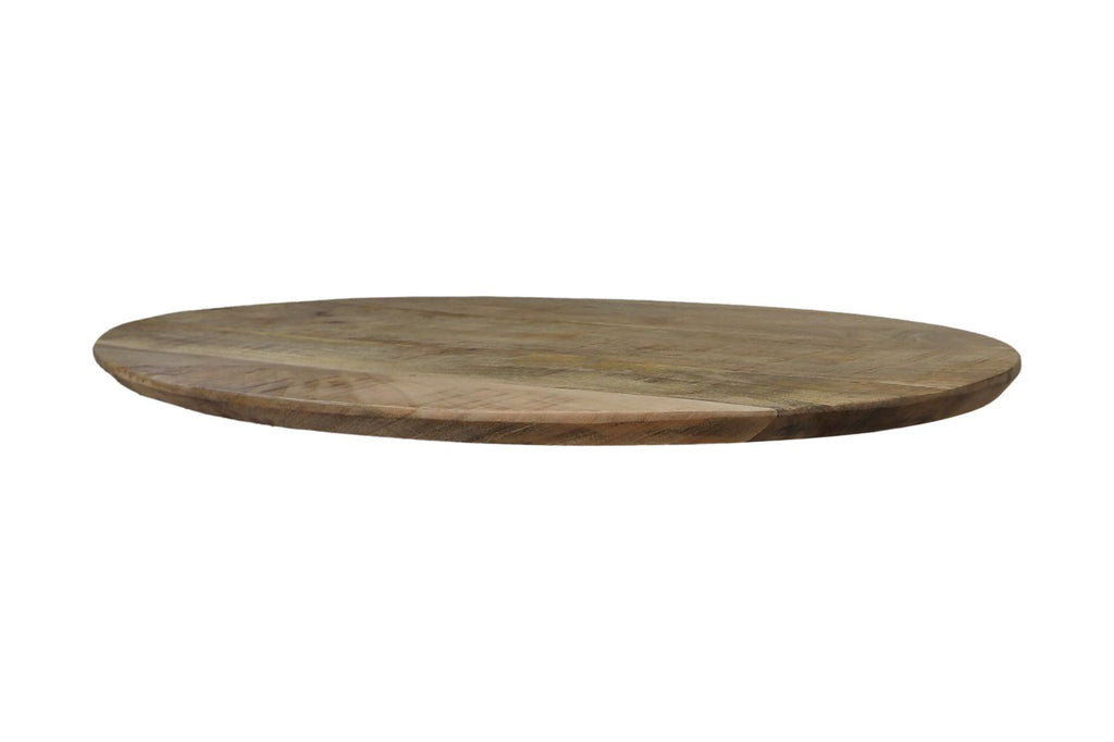 Salontafelblad Bern ovaal - 100x60x2,5 - Naturel - Zwitserse rand - Mangohout - HSM