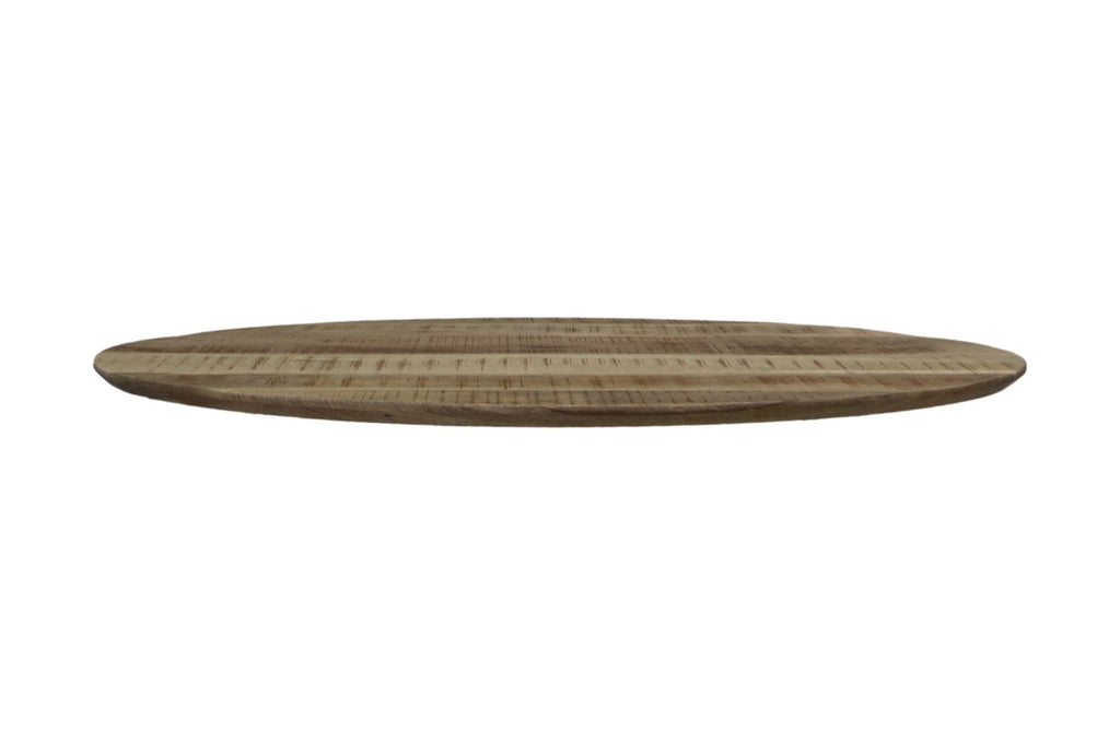 Salontafelblad Bern ovaal - 130x80x2,5 - Naturel - Zwitserse rand - Mangohout - HSM
