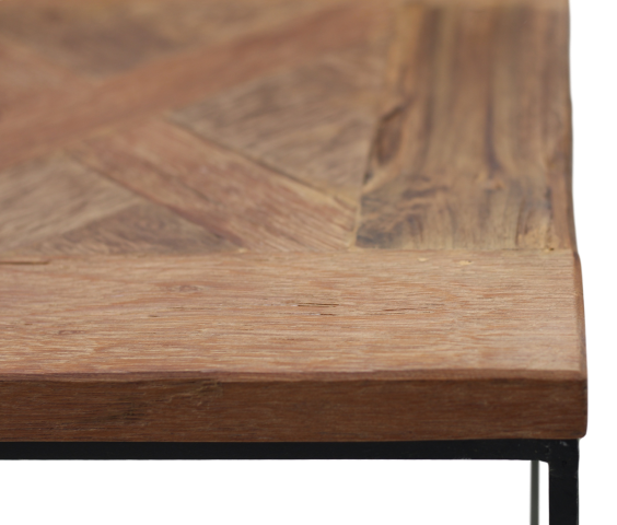 Salontafelset Austin - gerecycled Javahout/ijzer - set van 3 - HSM