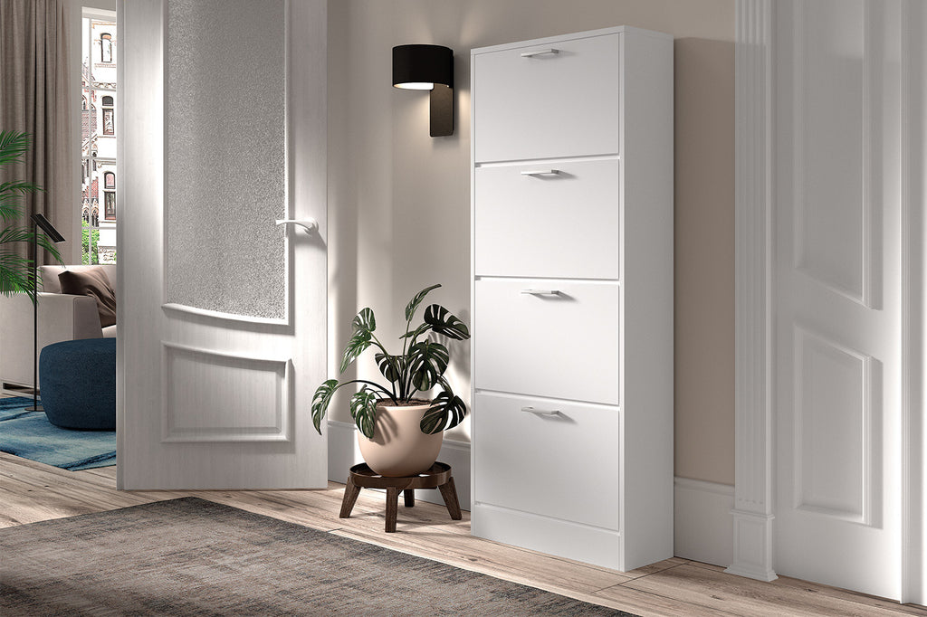 Schoenenkast Carini 4 lades wit - RS