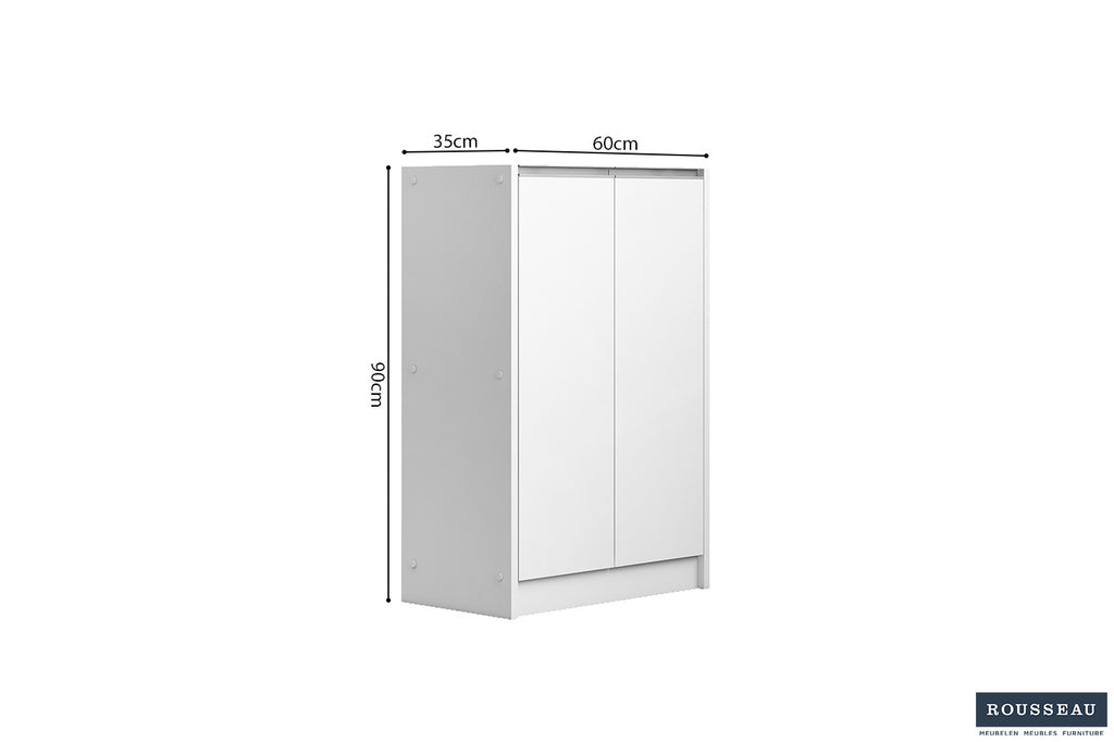 Schoenenkast 'Lilly' 2 deuren wit - RS