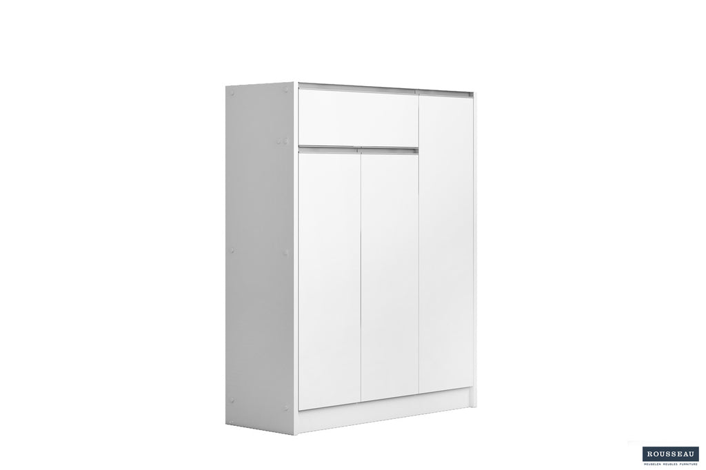 Schoenenkast 'Lilly' 3 deuren en 1 lade wit - RS