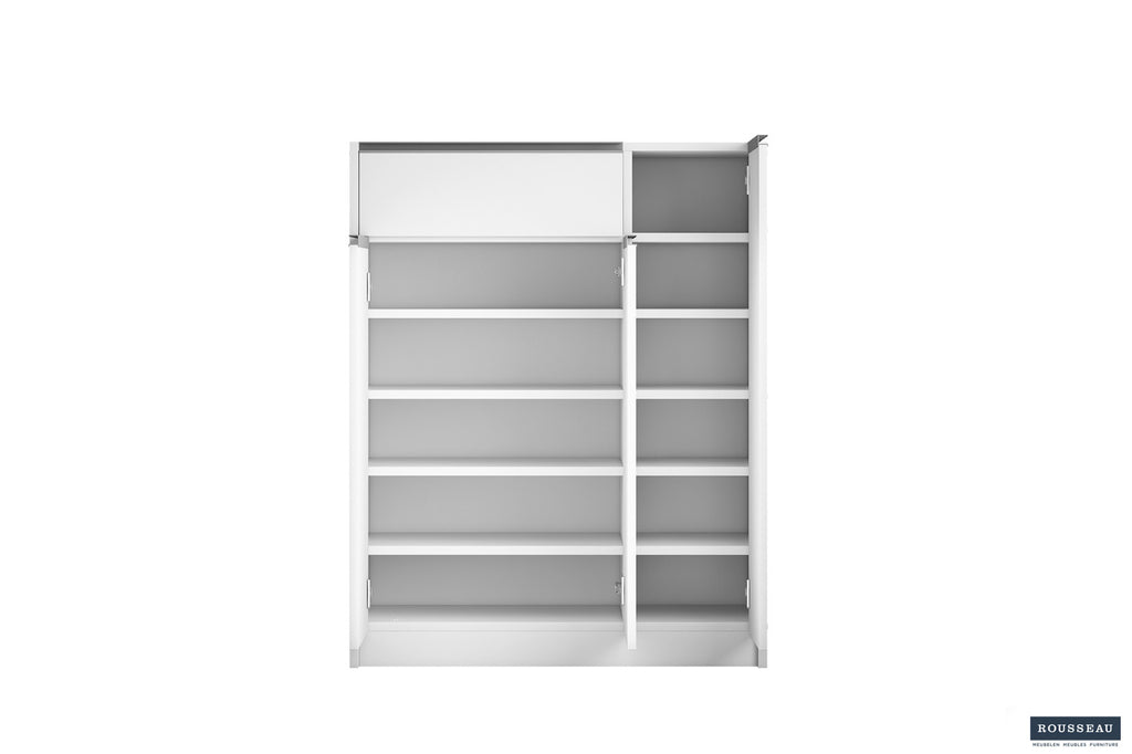 Schoenenkast 'Lilly' 3 deuren en 1 lade wit - RS