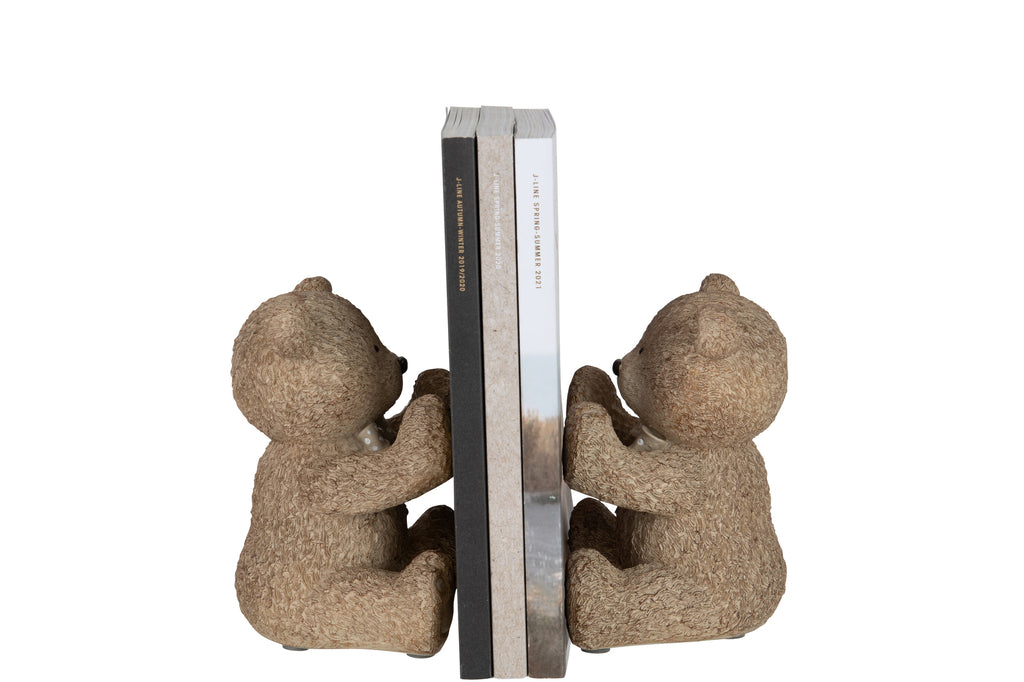 Boekensteun Teddy Poly Lichtbruin - J-LINE