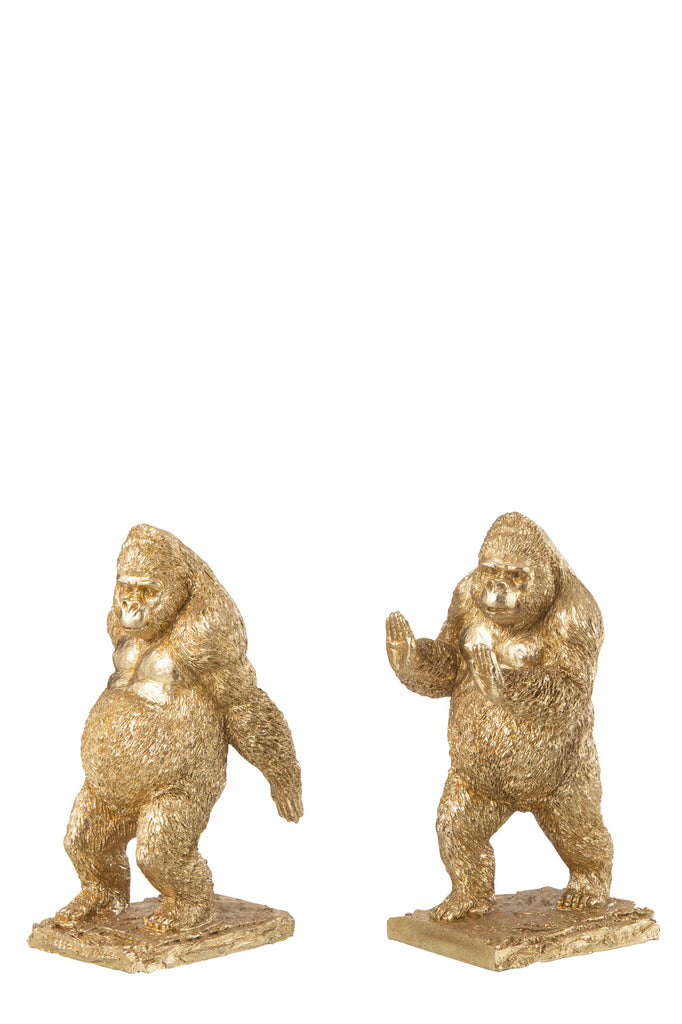 boekensteun Gorilla Resin Goud - J-LINE