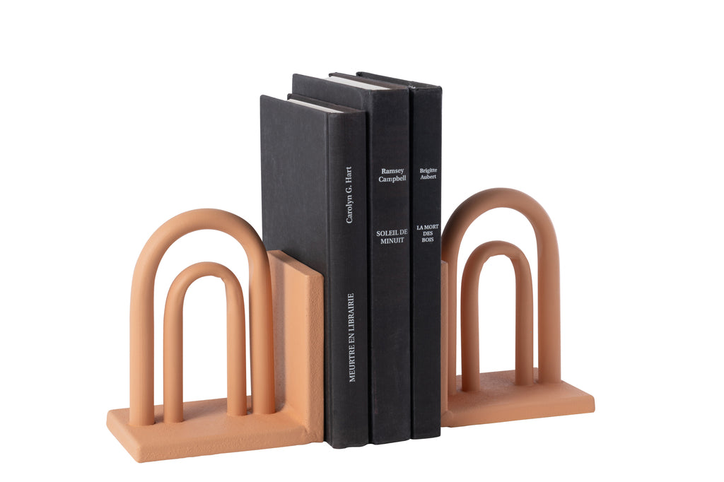 Boekensteunen Koli IJzer Bruin/Natuurlijk - J-LINE