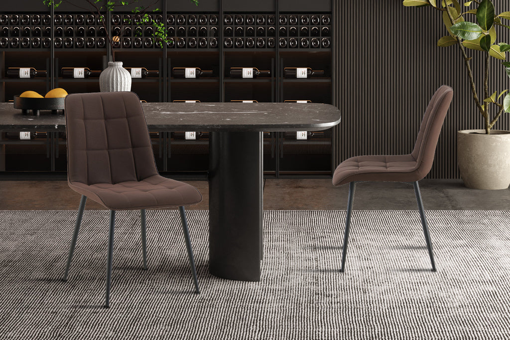 Set van 4 stoelen 'Furas' PU Donkerbruin RS