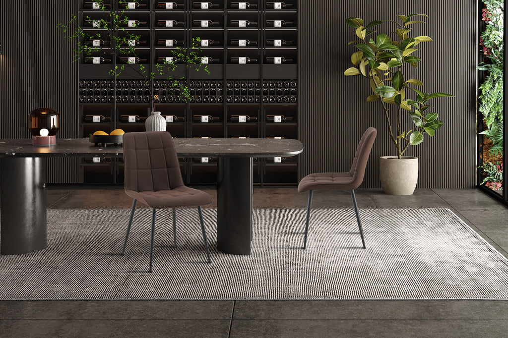 Set van 4 stoelen 'Furas' PU Donkerbruin RS