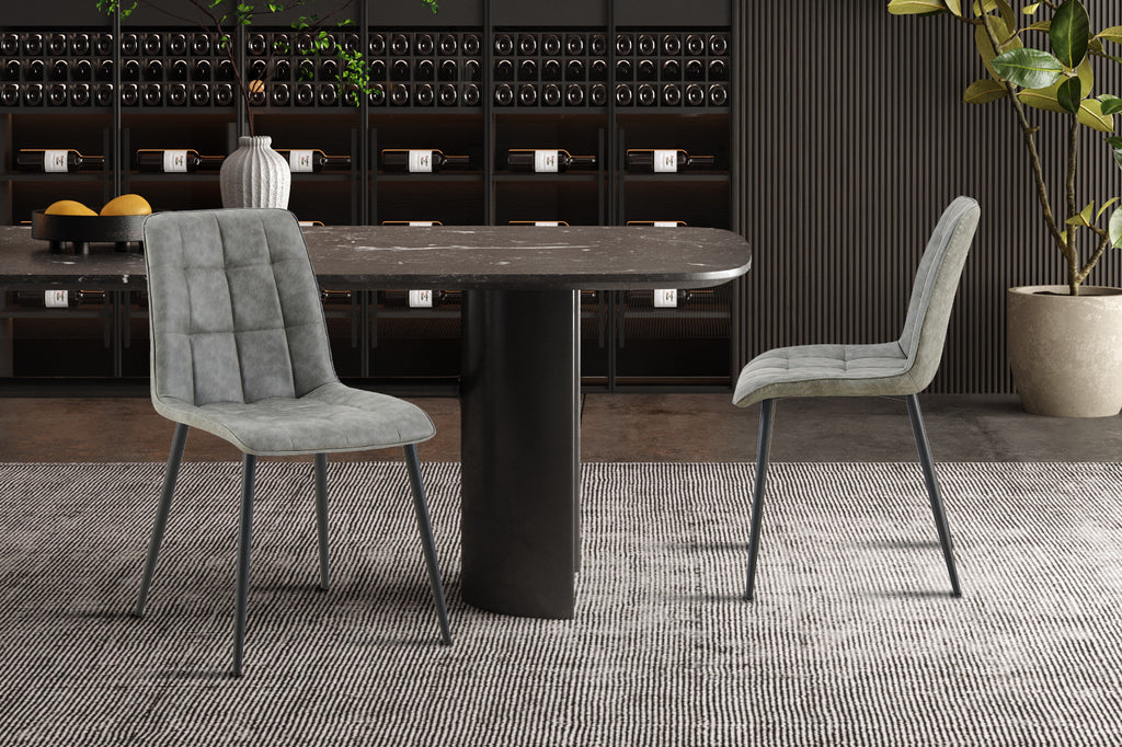 Set van 4 stoelen 'Furas' Vintage PU Grijs RS