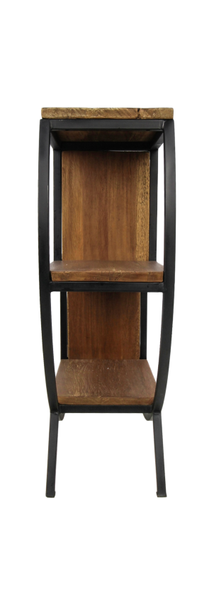 Sidetable - 90x25x80 cm - Natuurlijk/zwart - Mango/ijzer - HSM