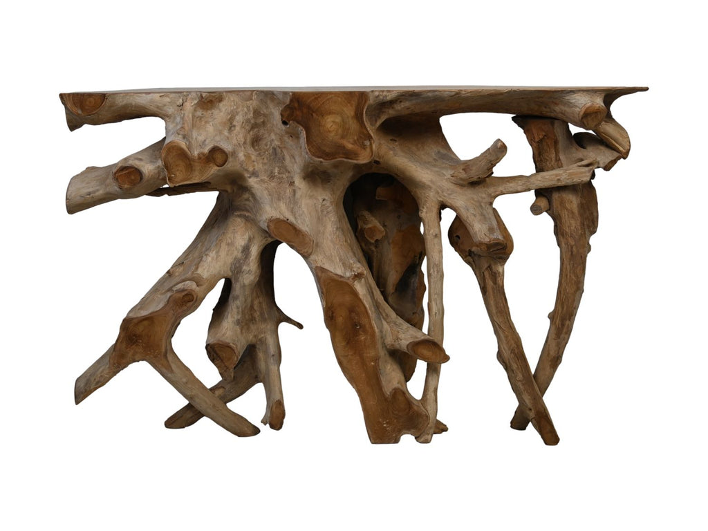 Sidetable Flower - 150x40x80 - Natuurlijk - Teak