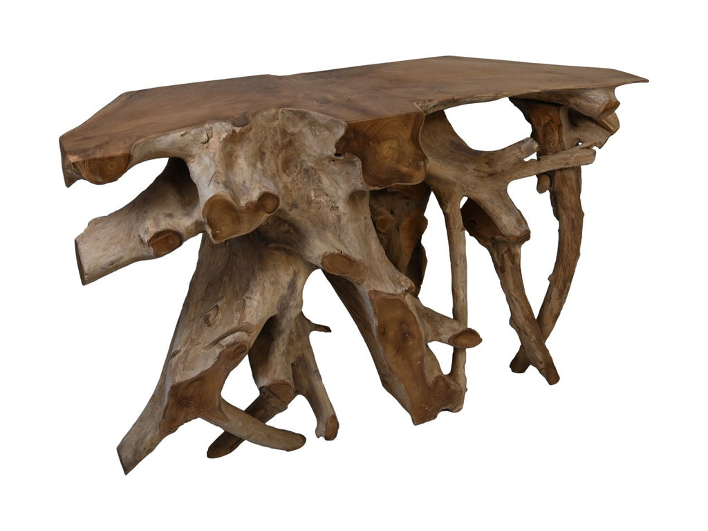 Sidetable Flower - 150x40x80 - Natuurlijk - Teak