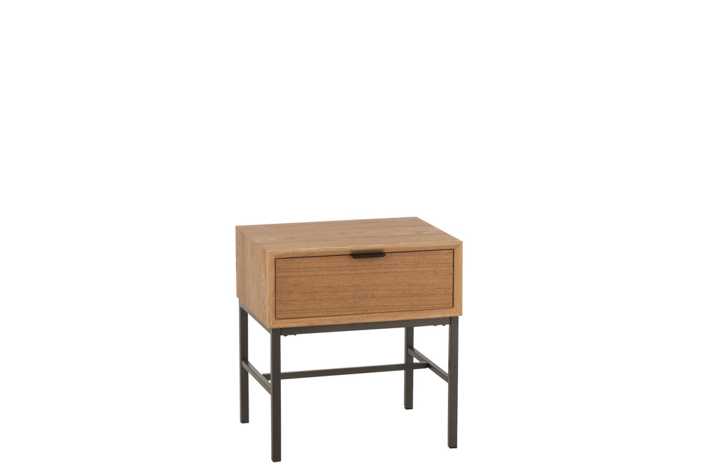 Bijzettafel op basis van hout/metaal natuurlijk - J-LINE
