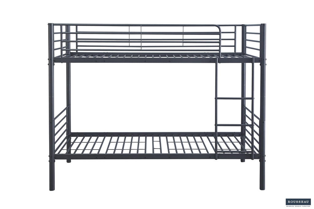 Stapelbed 'Sammy' 90x200 splitsbaar metaal donkergrijs RS