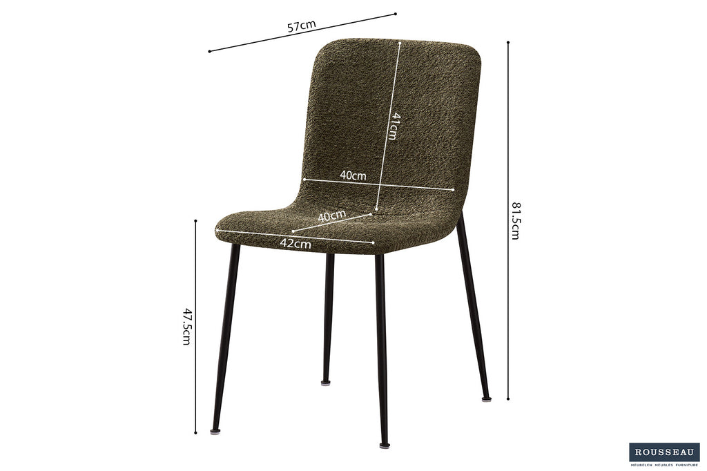 Stoel 'Alice' Bouclé Green  RS