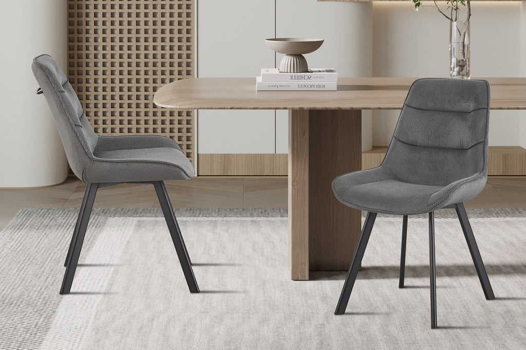 Stoel 'Amelie' Corduroy Grey  RS