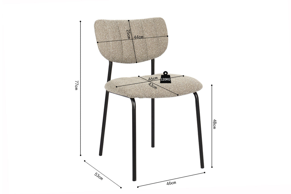 Stoel 'Antura' Fabric Brown  RS