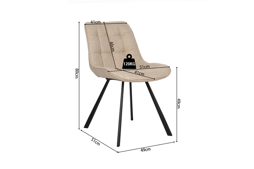 Stoel 'Ariba' Fabric Beige RS