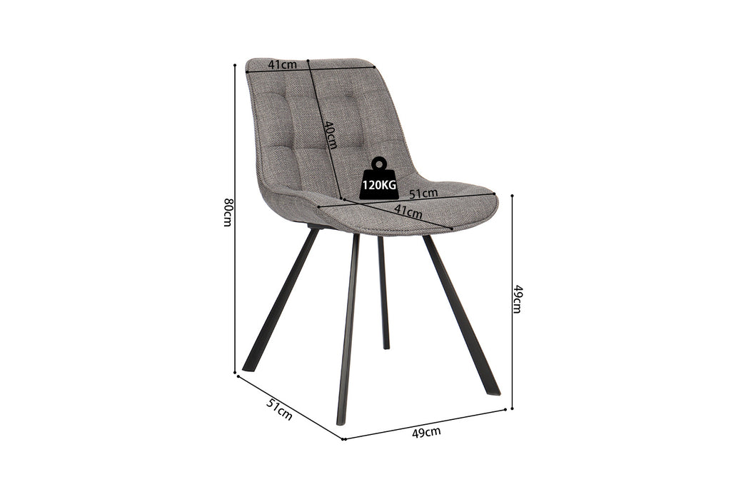 Stoel 'Ariba' Fabric Light Grey  RS