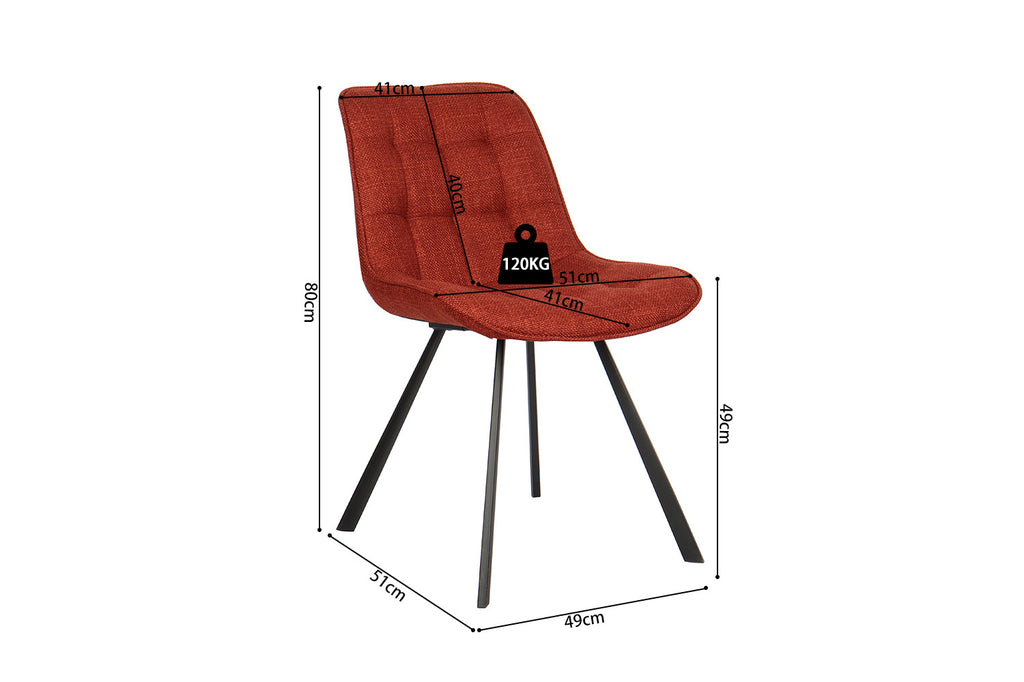 Stoel 'Ariba' Fabric Red  RS