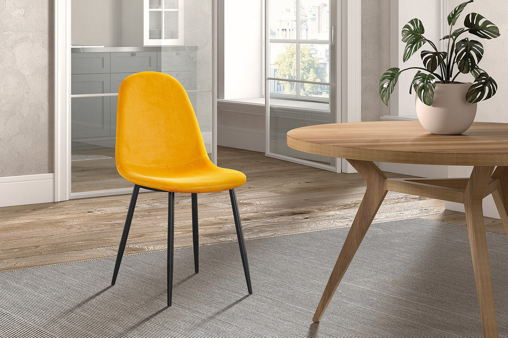 Stoel 'Boy' Velvet Yellow RS