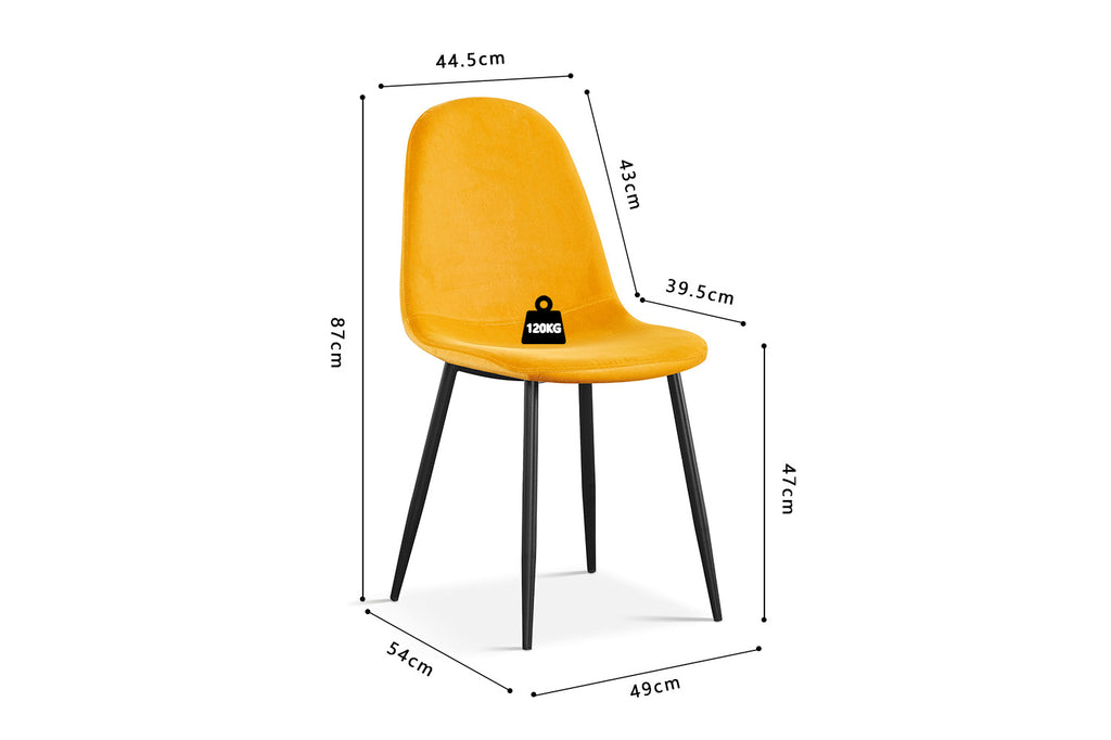 Stoel 'Boy' Velvet Yellow RS