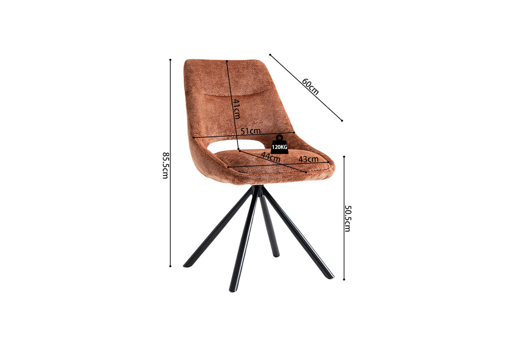 Stoel 'Dante' Fabric Rust  RS