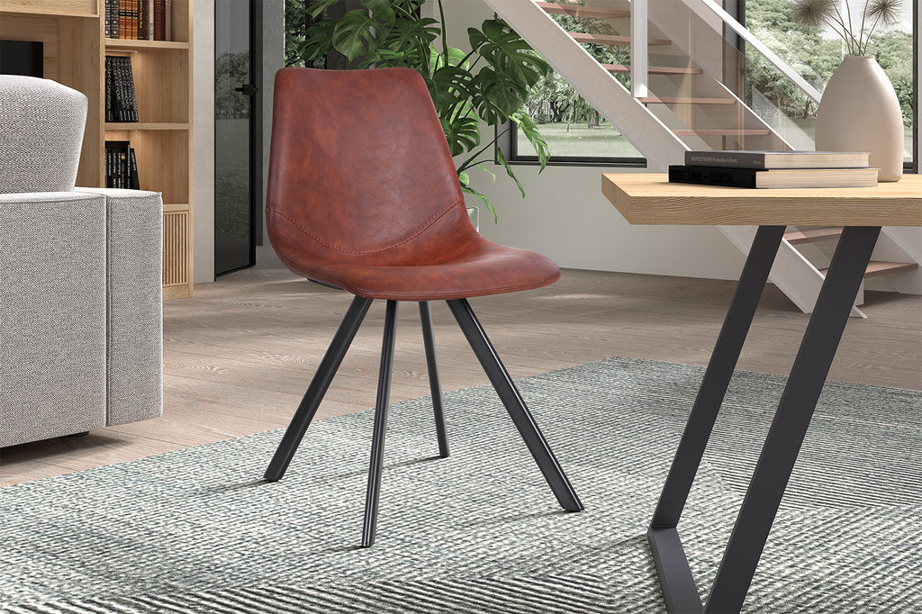 Stoel 'Emma' PU Dark Brown  RS