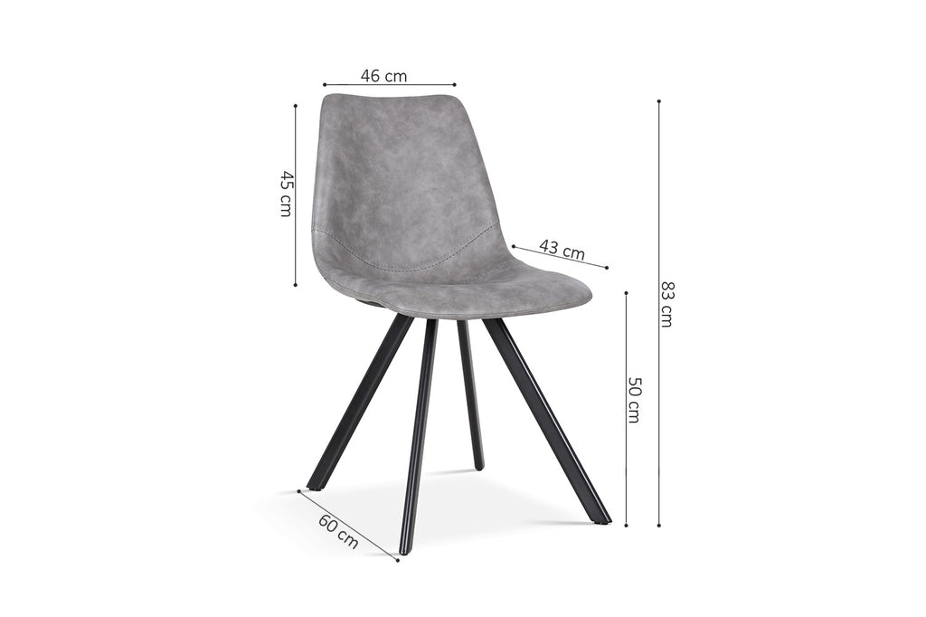 Stoel 'Emma' PU Dark Grey RS