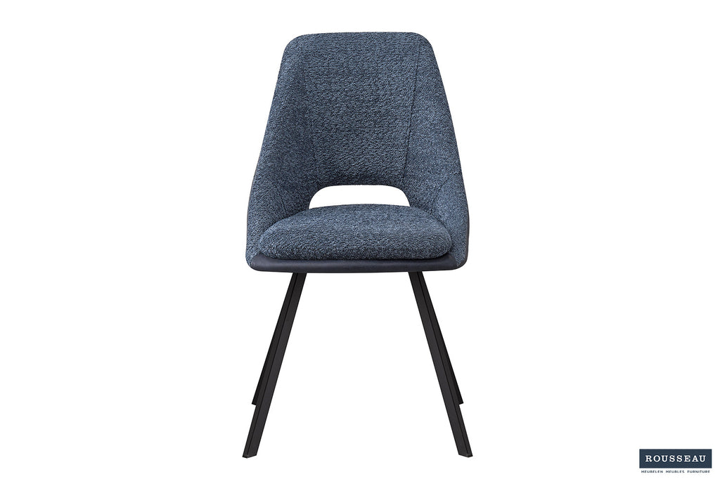 Stoel 'Filou' Bouclé Blue Back PU Blue  RS