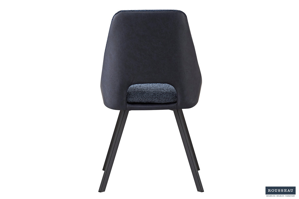 Stoel 'Filou' Bouclé Blue Back PU Blue  RS