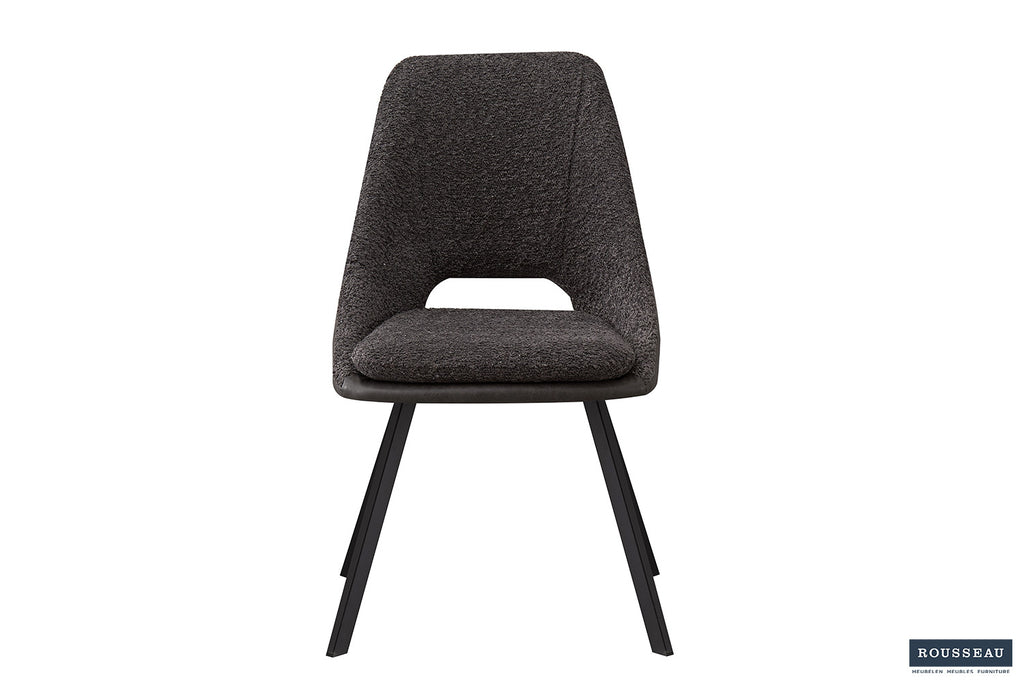 Stoel 'Filou' Bouclé Grey Backrest PU Light Grey  RS