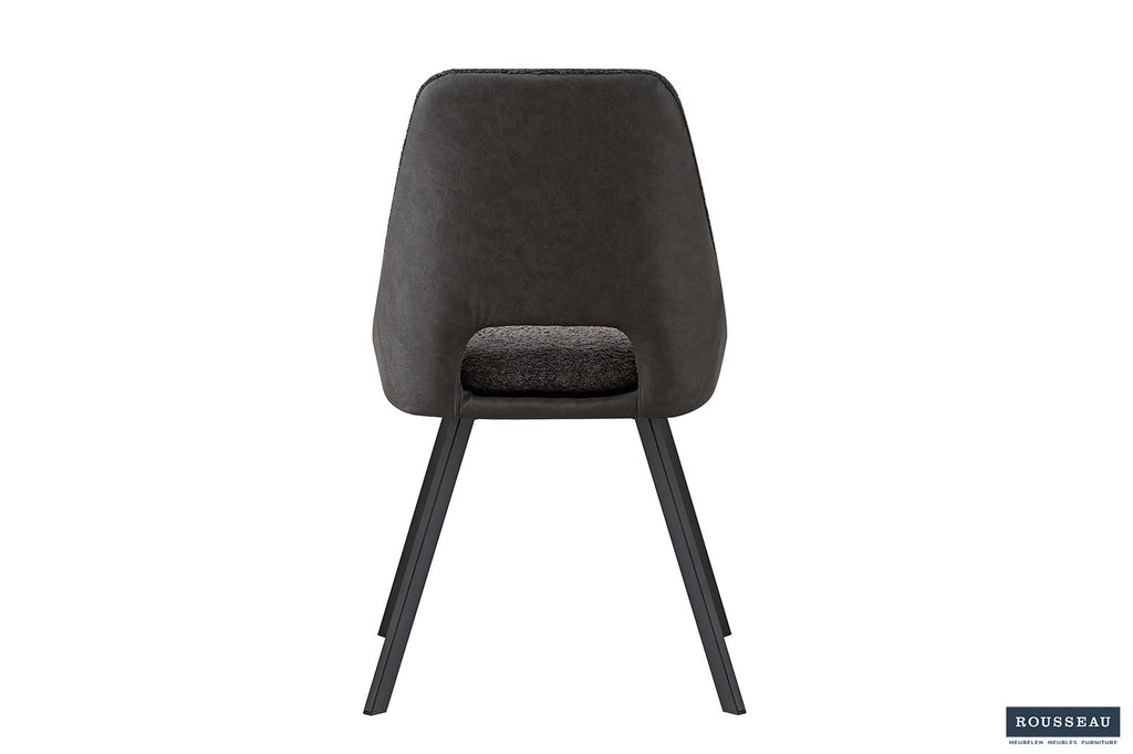 Stoel 'Filou' Bouclé Grey Backrest PU Light Grey  RS