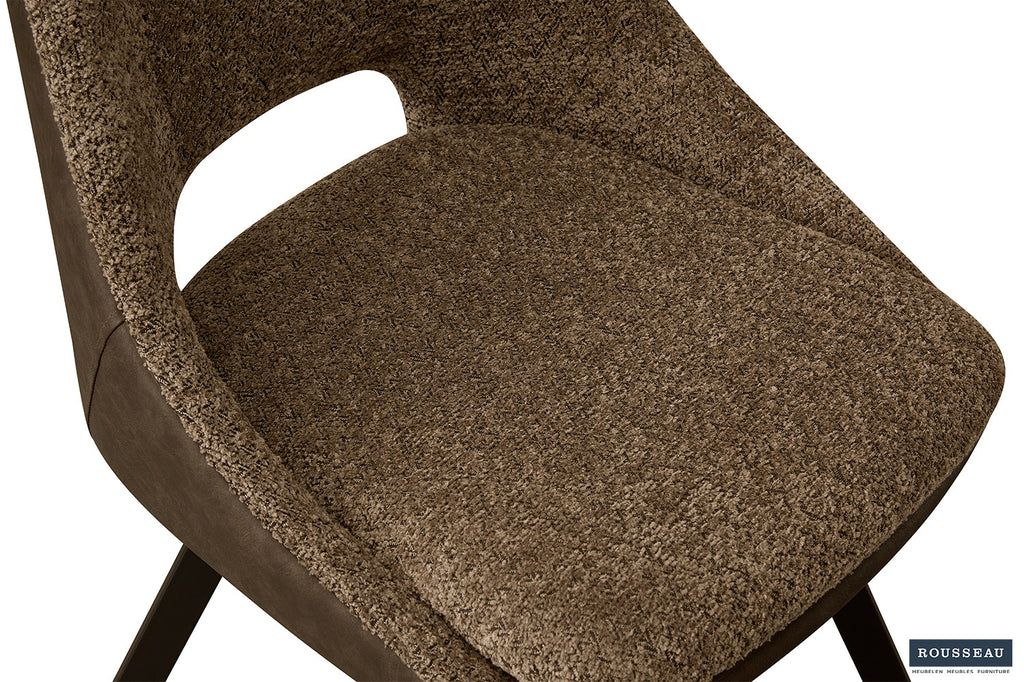 Stoel 'Filou' Bouclé Sand Backrest PU Brown  RS