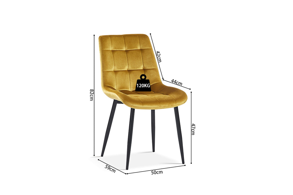 Stoel 'Juta' Velvet Gold  RS