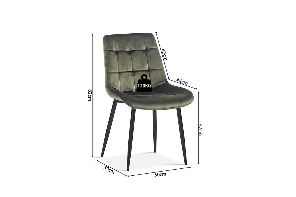 Stoel 'Juta' Velvet Green RS